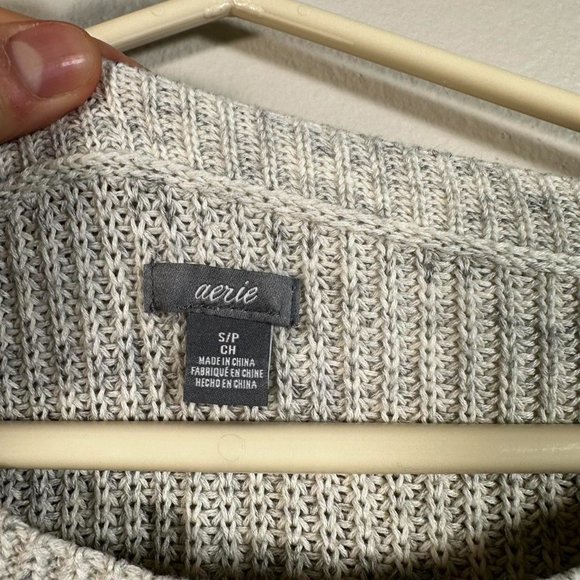 Aerie Heather Gray Knit Sweater - Picture 2 of 4